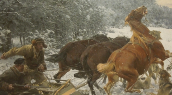  "Napad wilków" Alfreda Wierusza-Kowalskiego.  