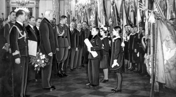  Uroczystości imieninowe prezydenta RP Ignacego Mościckiego w Warszawie, 18.02.1938 r.  