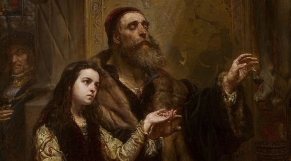  "Ociemniały Wit Stwosz z wnuczką" Jana Matejki.  