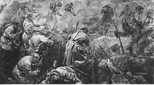  Obraz artysty malarza Wincentego Wodzinowskiego "Reduta Piłsudskiego".  