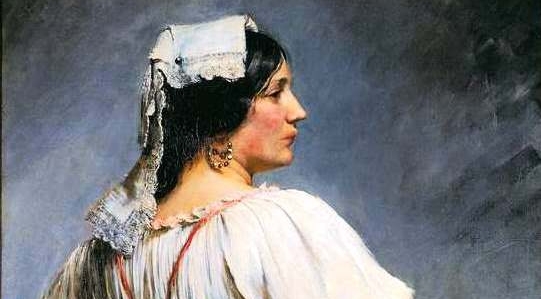  " Kwiaciarka włoska" Teodora Axentowicza.  