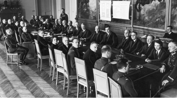  Posiedzenie Rady Naukowej Wychowania Fizycznego w sali konferencyjnej Ministerstwie Spraw Wojskowych w Warszawie 12.02.1938 r.  