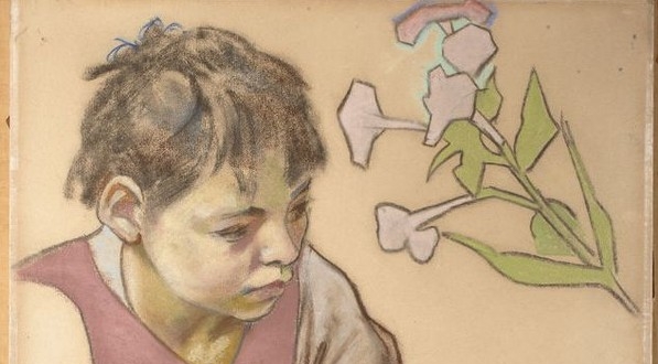  "Głowa chłopca i kwiaty" Stanisława Wyspiańskiego.  