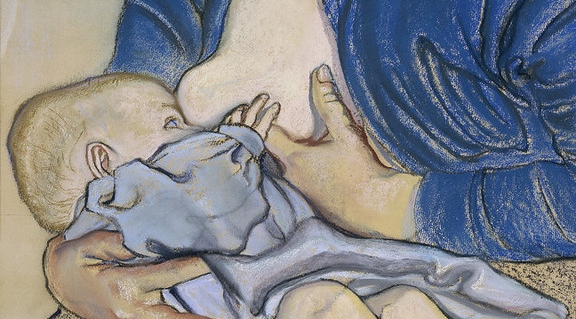  "Macierzyństwo, portret żony artysty Teofili z synem Stasiem" Stanisława Wyspiańskiego.  