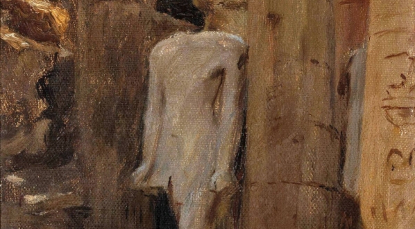  "Fragment świątyni w Luksorze. Z podróży do Egiptu" Jana Ciąglińskiego.  