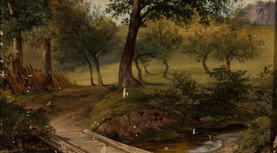  "Widok z mostkiem na strumyku" Jana Nepomucena Głowackiego.  