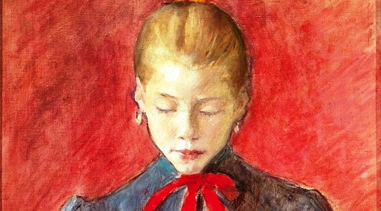  "Dziewczynka gasząca świecę" Stanisława Wyspiańskiego.  