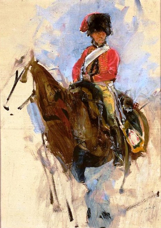  "Szkic jeźdźca, huzara" Maksymiliana Gierymskiego.  