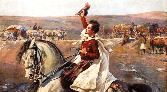  Portret Petöfiego na koniu na tle taboru"" Jana Styki.  