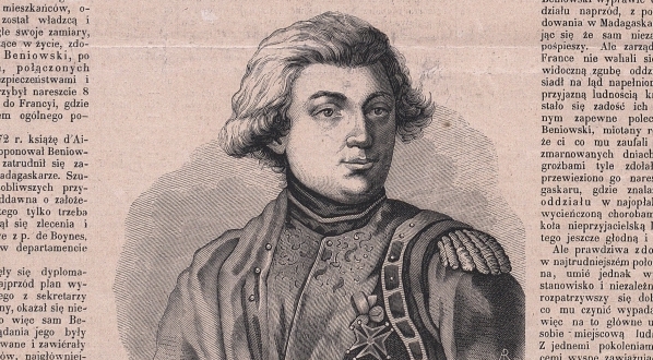  Pierwsza strona czasopisma z artykułem o Maurycym Auguście Beniowskim.  
