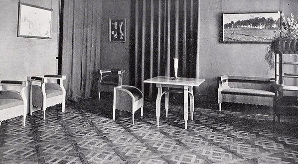  "Stanisław Wyspiański, Salon w mieszkaniu PP. Tadeuszostwa Żeleńskich w Krakowie"  