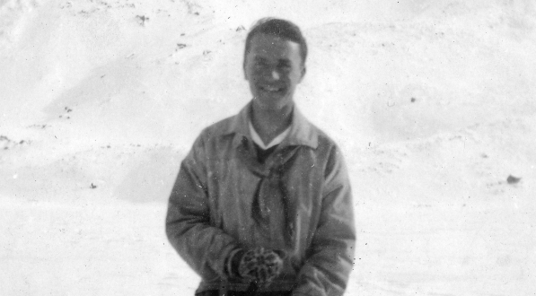  Bronisław Czech - narciarz na stoku.  