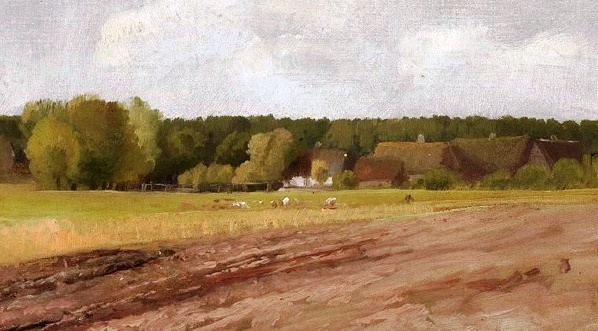  "Krajobraz letni"   Władysława Aleksandra Maleckiego.  