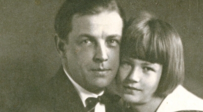  Juliusz Osterwa z córką Elżbietą.  