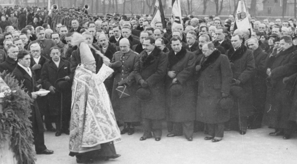  Uroczystość otwarcia drogi Kraków-Wieliczka w styczniu 1937 r.  