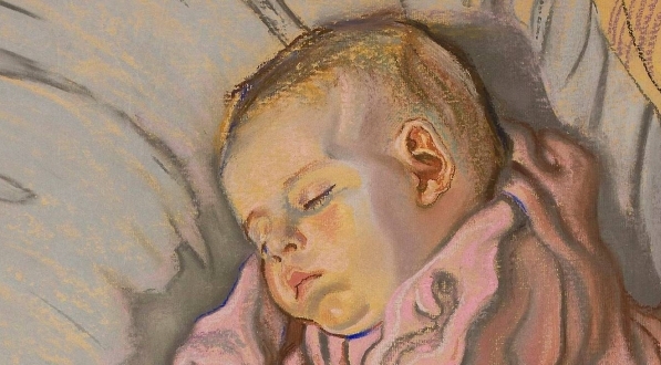  "Śpiące dziecko na poduszce" Stanisława Wyspiańskiego.  