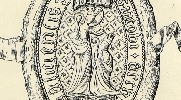  "Pieczęć arcybiskupia" z książki  "Jakób Strepa arcybiskup halicki 1391-1409".  