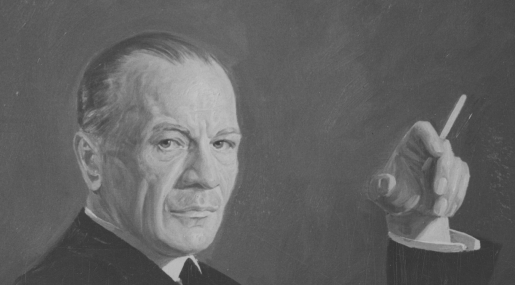  Fotografia portretu marszałka sejmu Kazimierza Świtalskiego.  