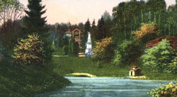  "Lwów, park Kilińskiego z sadzawką Lemberg, Kiliński-Park."  