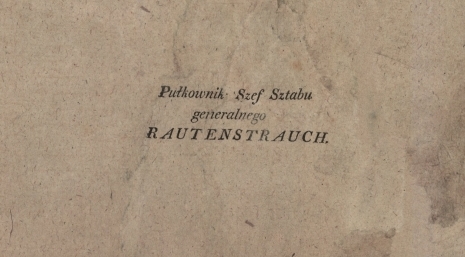  Rozkaz Armii Polskiey. [Inc.:] JO. Xsiąże Jozef Poniatowski Kommenderujący Naczelnie Korpus Armii Polskiey, rozkazuie wszystkim Kommendantóm Placów Burmistrzóm Miast i Wiosek, ażeby zalecili iak naysurowiey przytrzymywać i odprowadzać do Twierdzy Sierocka  
