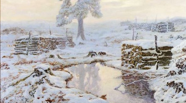  "Pejzaż zimowy" Józefa Rapackiego.  