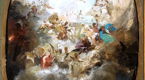  Projekt plafonu Henryka Siemiradzkiego.  