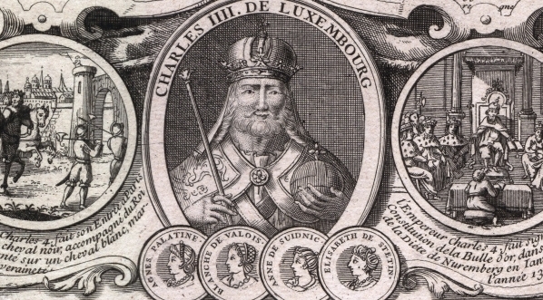  "Portrety Henryka VII Luksemburskiego, Ludwika IV i Karola IV Luksemburskiego" Nicolasa Bonnarta.  