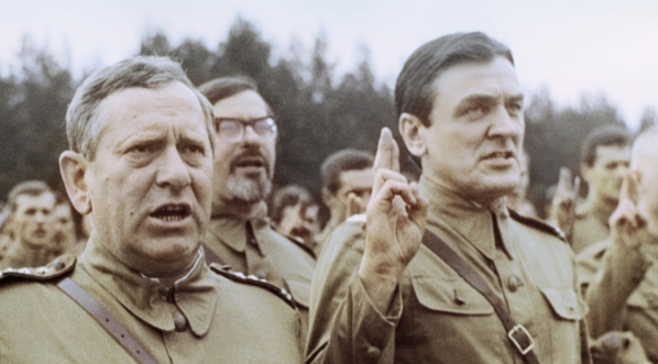  Na planie filmu Jerzego Hoffmana "Do krwi ostatniej" z 1978 roku.  