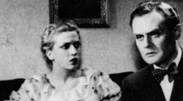  Tamara Wiszniewska i Stefan Hnydziński w filmie Józefa Lejtesa "Dziewczęta z Nowolipek" z 1937 roku.  