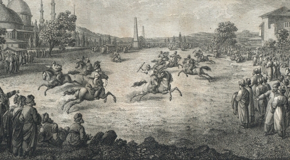  "Widok Dziedzińca Atmeydan zwanego.  Szkicował L. Fuhrman. Rysował Duvier w Wiedniu.  Sztychował Wolf w Berlinie".  