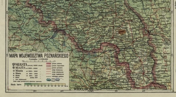  Eugeniusz Romer "Mapa województwa poznańskiego: podziałka 1:1 000 000 ; Gopło: podziałka 1:100 000"  
