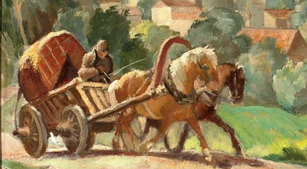  "Wóz dwukonny na drodze do miasta" Michała Rouby.  