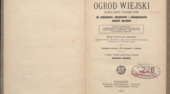  Franz Goeschke (przekład Stanisław Schönfeld) "Ogród wiejski: popularny podręcznik do zakładania, obsadzania i pielęgnowania małych ogrodów" (strona tytułowa)  
