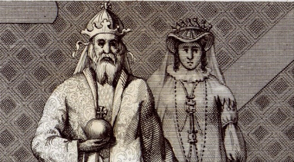  Król Przemysł z żoną Ludgardą.  