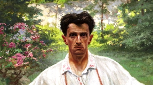  "Autoportret w ogrodzie" Józefa Rapackiego.  