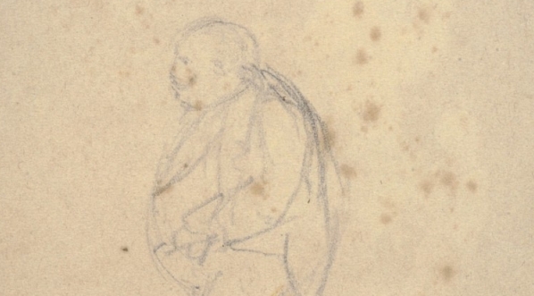  Cyprian Kamil Norwid, karykatura otyłego mężczyzny  (ok. 1865 r.)  