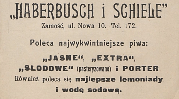  Ulotka promocyjna browaru Haberbusch i Schiele (1936 r.)  