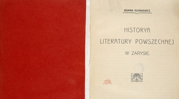  Roman Plenkiewicz "Historya literatury powszechnej w zarysie" (strona tytułowa)  