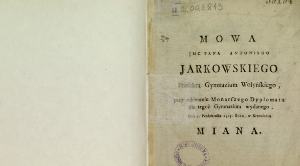  Antoni Jarkowski "Mowa Jmc Pana Antoniego Jarkowskiego ..."  
