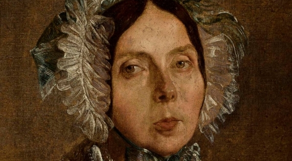  "Portret kobiety w koronkowym czepku" Feliksa Pęczarskiego.  