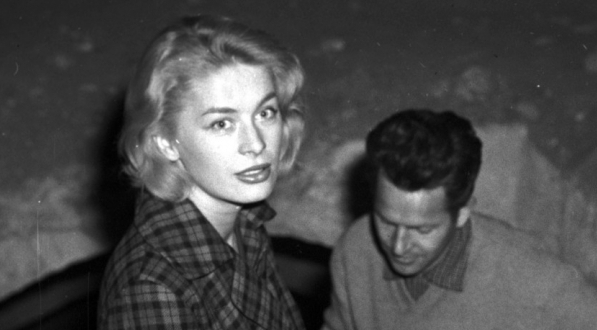  Wanda Koczeska i Jan Machulski w filmie Konrada Nałęckiego "Drugi człowiek" z 1961 roku.  
