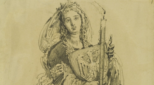  Jan Matejko "Dąbrówka" (projekt witraża dla katedry w Pradze).  