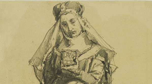  Jan Matejko "Św. Jadwiga" (projekt witraża dla katedry w Pradze).  