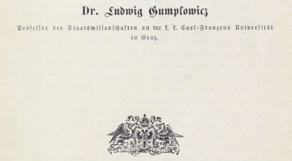  "Grundriss der Sociologie" Ludwika Gumplowicza.  