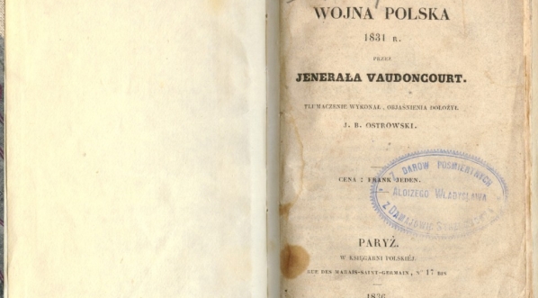  Fréderic François Guillaume Vaudoncourt "Wojna polska 1831 r." (przekład  Józefat Bolesław Ostrowski)  