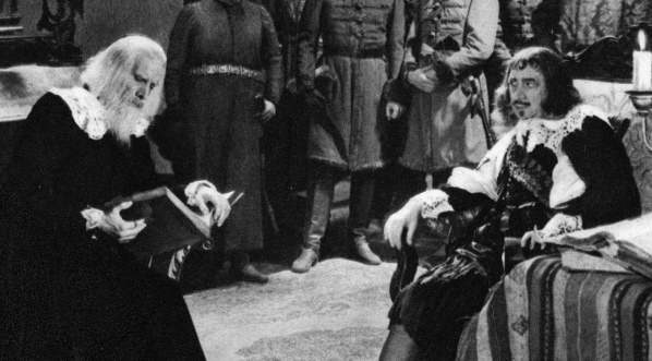  Scena z filmu Edwarda Puchalskiego "Przeor Kordecki - obrońca Częstochowy" z 1934 roku.  