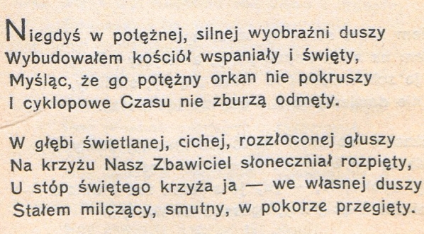  "Świątynia" Zygmunta Różyckiego.  