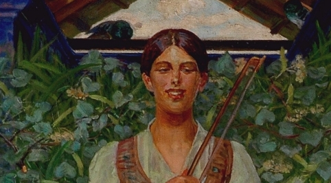  "Hołd sztuce i muzie" Jacka Malczewskiego.  