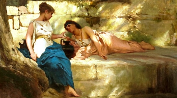  "Przy źródle - sielanka rzymska" Henryka Siemiradzkiego.  