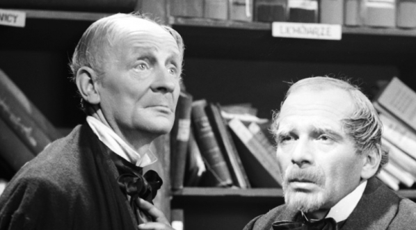  Edmund Biernacki i Jacek Woszczerowicz w filmie Jerzego Zarzyckiego "Nawrócony" z 1947 roku.  